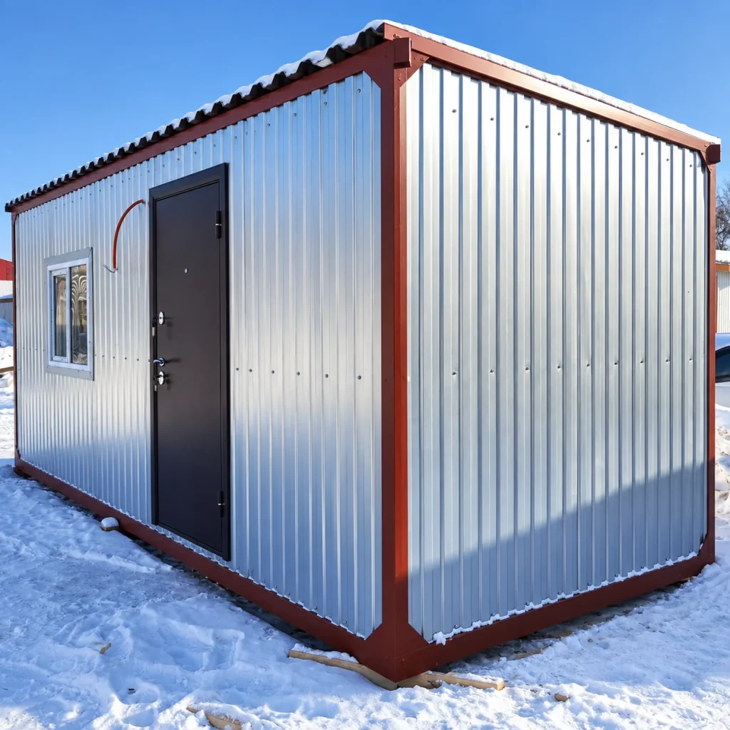 Оцинкованная строительная бытовка 6×2.4 м «Стандарт»