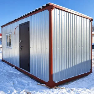 Оцинкованная строительная бытовка 6×2.4 м «Стандарт»