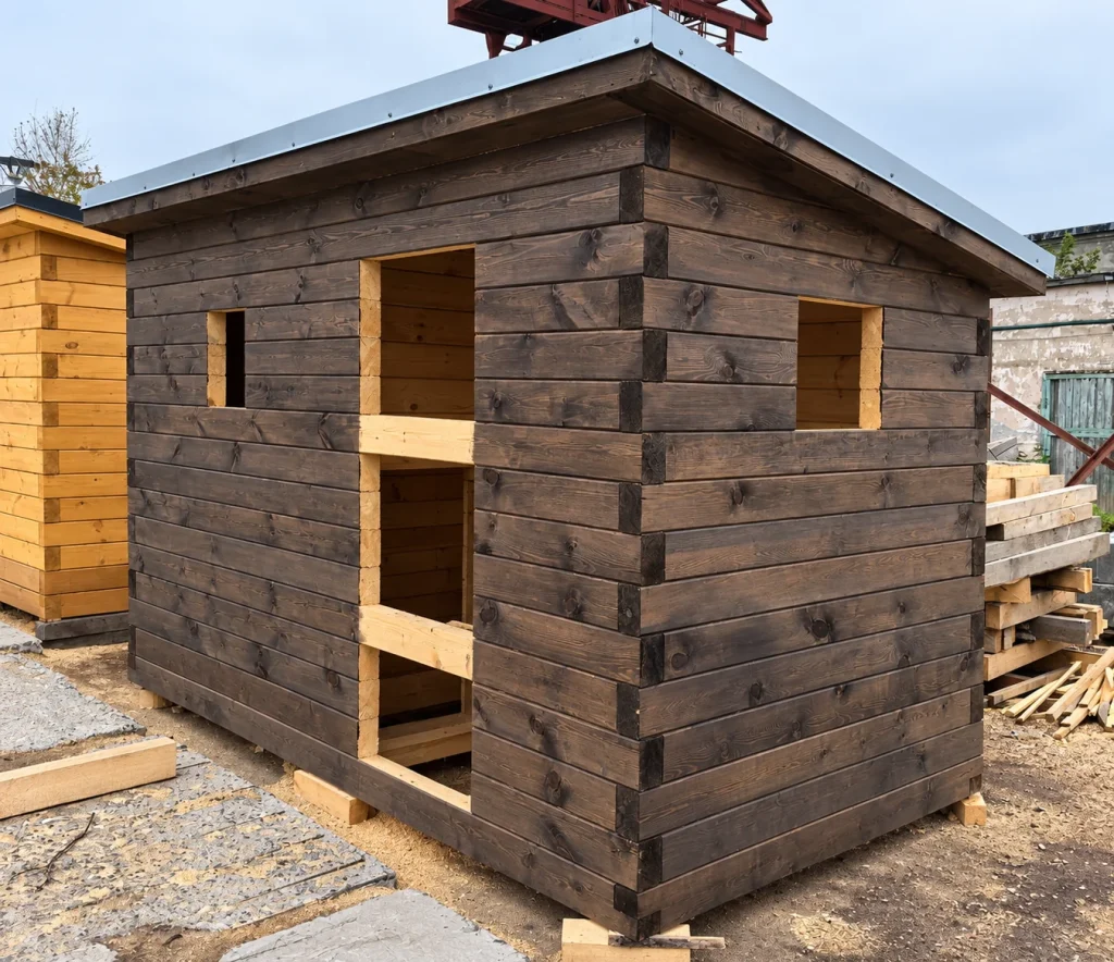 Сруб бани из бруса 2×4 м (100×150 мм)