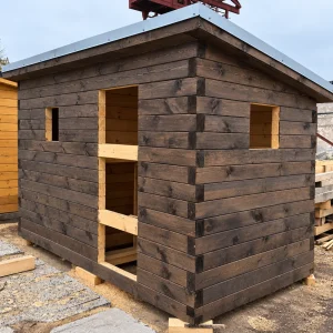 Сруб бани из бруса 2×4 м (100×150 мм)